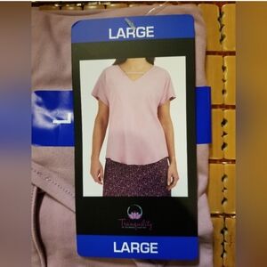 Tranquility By Colorado Clothing Women's V Neck Top Size large